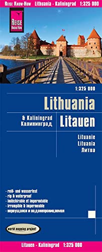 Reise Know-How Landkarte Litauen und Kaliningrad / Lithuania and Kaliningrad (1:325.000): reiß- und wasserfest (world mapping project) von Reise Know-How Rump GmbH