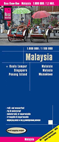 Reise Know-How Landkarte Malaysia (West 1:800.000 / Ost 1:1.100.000): world mapping project, reiß- und wasserfest