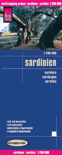 Reise Know-How Landkarte Sardinien (1:200.000): world mapping project: Höhenlinien und Höhenschichten-Relief, GPS-tauglich, Gradnetz und UTM-Gitter, ... Reiß- u. wasserfest (Sardinia: REISE.2780)