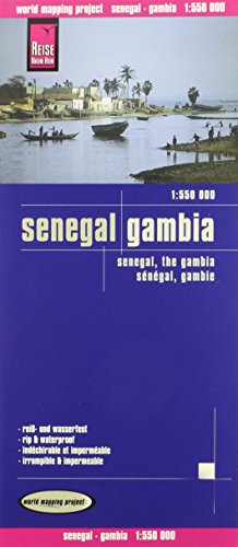 Reise Know-How Landkarte Senegal, Gambia (1:550.000): world mapping project: Reiß- u. wasserfest