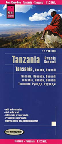 Reise Know-How Landkarte Tansania, Ruanda, Burundi (1:1.200.000): reiß- und wasserfest (world mapping project)