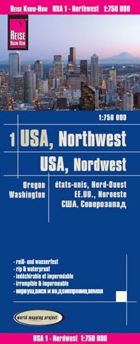 Reise Know-How Landkarte USA 01, Nordwest (1:750.000) : Washington und Oregon: world mapping project