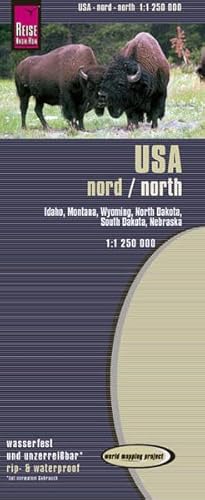 Reise Know-How Landkarte USA 02, Nord (1:1.250.000) : Idaho, Montana, Wyoming, North Dakota, South Dakota, Nebraska: world mapping project: Idaho, ... Ortsindex. Wasserfest u. unzerreißbar