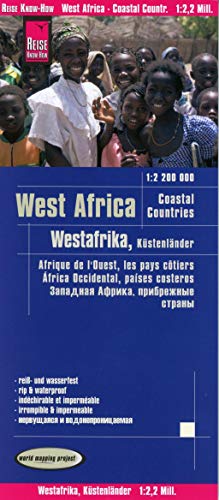 Reise Know-How Landkarte Westafrika, Küstenländer (1:2.200.000) : von Senegal bis Nigeria: reiß- und wasserfest (world mapping project)