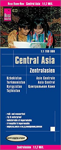 Reise Know-How Landkarte Zentralasien / Central Asia (1:1.700.000) : Usbekistan, Kirgisistan, Turkmenistan und Tadschikistan: reiß- und wasserfest (world mapping project)