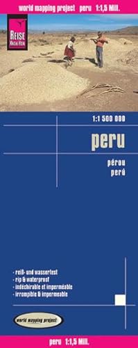 World Mapping Project : Peru: Mit exakten Höhenlinien, Höhenschichten-Relief, GPS-tauglich, Klassifiziertes Straßennetz, Gradnetz und Ortsindex. Reiß- u. wasserfest