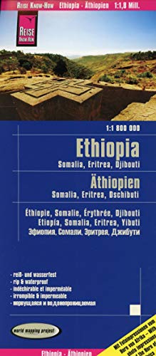 Reise Know-How Landkarte Äthiopien, Somalia, Eritrea, Dschibuti / Ethiopia, Somalia, Djibouti, Eritrea (1:1.800.000): reiß- und wasserfest (world mapping project)