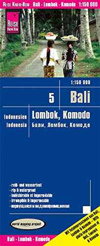 Reise Know-How Landkarte Bali, Lombok, Komodo (1:150.000) - Indonesien 5: world mapping project