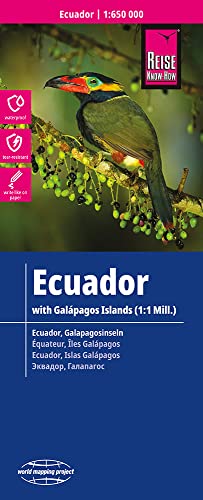 Reise Know-How Landkarte Ecuador, Galápagos (1:650.000 / 1.000.000): reiß- und wasserfest (world mapping project)