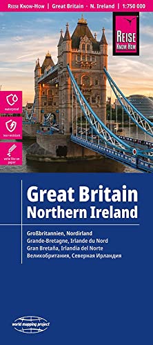 Reise Know-How Landkarte Großbritannien, Nordirland / Great Britain, Northern Ireland (1:750.000): reiß- und wasserfest (world mapping project)