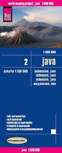Reise Know-How Landkarte Java (1:650.000) - Indonesien 2: world mapping project: Indonesien 2. Exakte Höhenlinien, Höhenschichten-Relief, ... Straßennetz, ausführlicher Ortsindex von Reise Know-How Rump GmbH