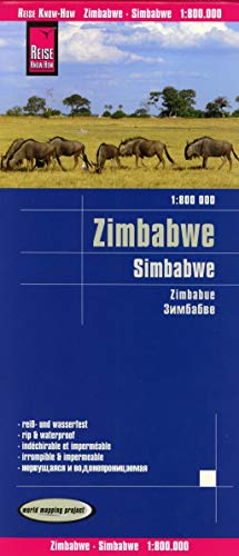 Reise Know-How Landkarte Simbabwe (1:800.000): world mapping project