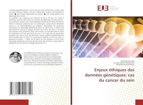 Enjeux éthiques des données génétiques: cas du cancer du sein von Éditions universitaires européennes