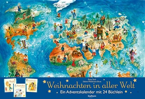 Weihnachten in aller Welt: Adventskalender mit 24 Büchern (Adventskalender mit Geschichten für Kinder: Mit 24 Mini-Büchern)