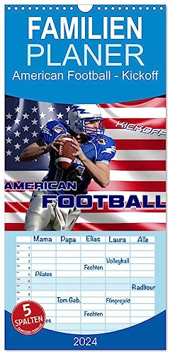 Familienplaner 2024 - American Football - Kickoff mit 5 Spalten (Wandkalender, 21 cm x 45 cm) CALVENDO
