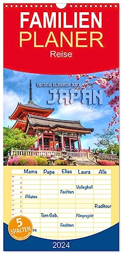Familienplaner 2024 - Exotische Bilderreise durch Japan mit 5 Spalten (Wandkalender, 21 cm x 45 cm) CALVENDO