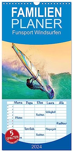 Familienplaner 2024 - Funsport Windsurfen mit 5 Spalten (Wandkalender, 21 cm x 45 cm) CALVENDO