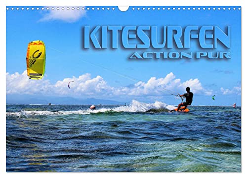 Kitesurfen - Action pur (Wandkalender 2025 DIN A3 quer), CALVENDO Monatskalender von CALVENDO
