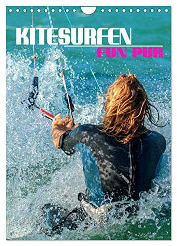 Kitesurfen - Fun pur (Wandkalender 2024 DIN A4 hoch), CALVENDO Monatskalender von CALVENDO