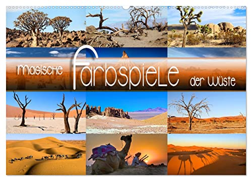 Magische Farbspiele der Wüste (Wandkalender 2024 DIN A2 quer), CALVENDO Monatskalender