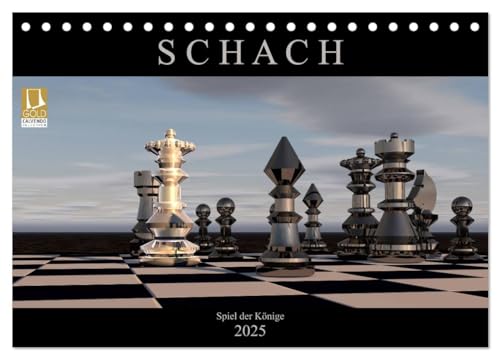SCHACH - Spiel der Könige (Tischkalender 2025 DIN A5 quer), CALVENDO Monatskalender von CALVENDO