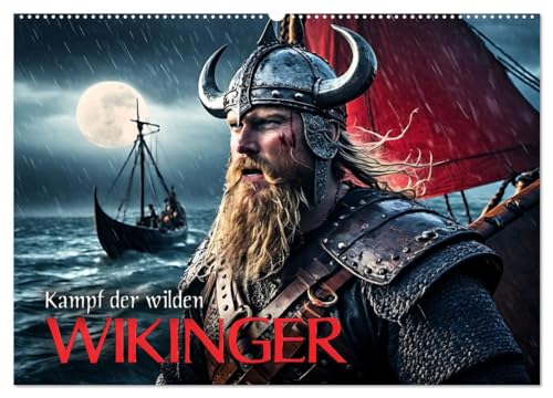 Kampf der wilden Wikinger (Wandkalender 2025 DIN A2 quer), CALVENDO Monatskalender
