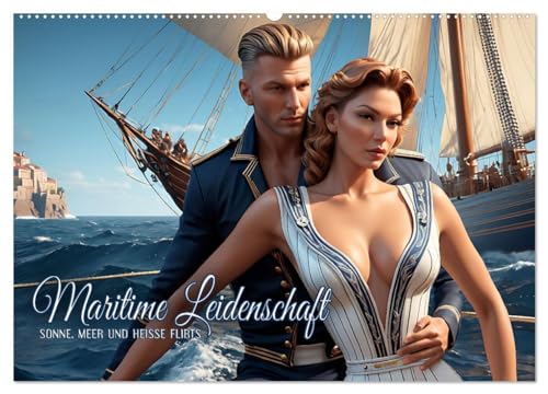 Maritime Leidenschaft - Sonne, Meer und heiße Flirts (Wandkalender 2025 DIN A2 quer), CALVENDO Monatskalender von CALVENDO