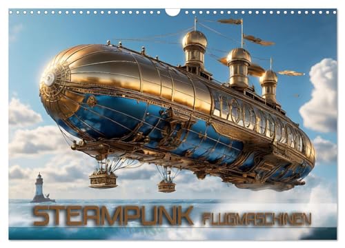 Steampunk Flugmaschinen (Wandkalender 2025 DIN A3 quer), CALVENDO Monatskalender von CALVENDO