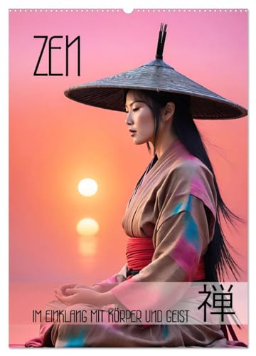 Zen - im Einklang mit Körper und Geist (Wandkalender 2025 DIN A2 hoch), CALVENDO Monatskalender: Inspirierende Darstellungen meditativer Szenen von ... Aura spiritueller Harmonie (CALVENDO Kunst) von CALVENDO