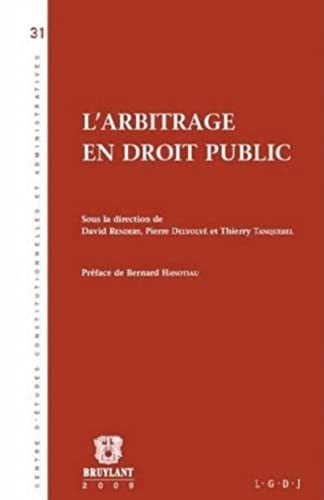 L'arbitrage en droit public von BRUYLANT