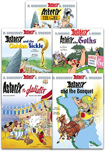 Asterix Series 1 Collection 5-Bücher-Set (Buch 1-5) (Asterix der Gallier, Asterix und die goldene Sichel, Asterix und die Goten, Asterix der Gladiator, Asterix und das Bankett)