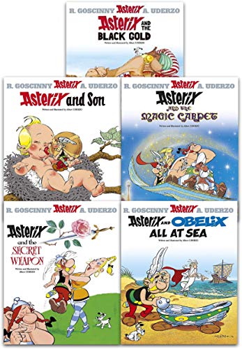 Asterix the Gaul Series 6 Collection 5 Books Set (26-30) (Asterix and the Black Gold, Asterix and Son, Asterix and the Magic Carpet, Asterix and the Secret Weapon, Asterix and Obelix All at Sea)