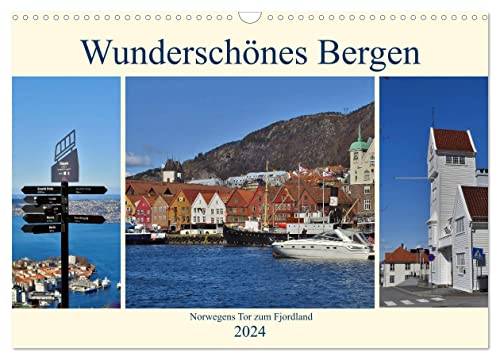 Wunderschönes Bergen. Norwegens Tor zum Fjordland (Wandkalender 2024 DIN A3 quer), CALVENDO Monatskalender