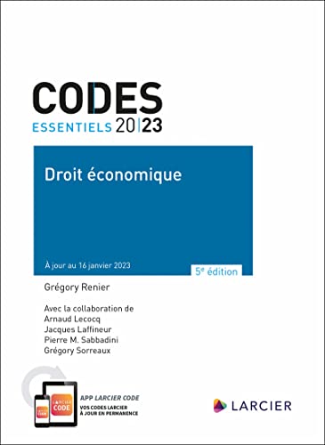 Codes essentiels - Droit économique 2023 - À jour au 16 janvier 2023