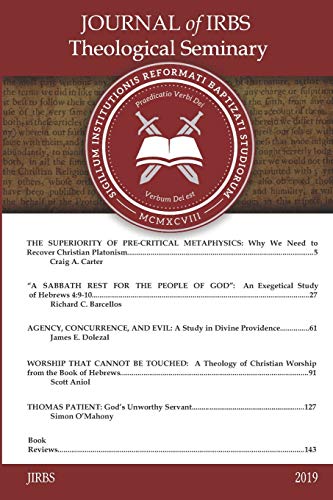 Journal of IRBS Theological Seminary 2019: 2019