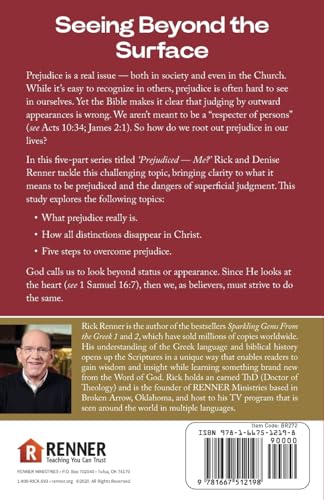 'Prejudiced - Me?' Study Guide: Overcoming Prejudice in the Church and in Your Life von Harrison House