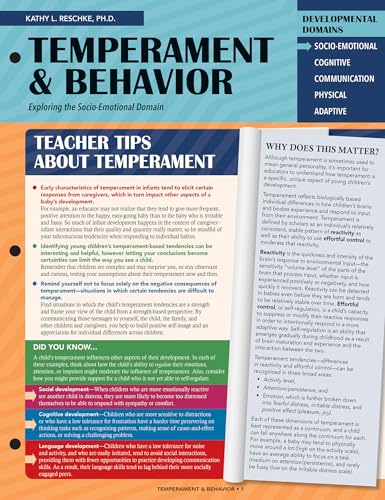 Temperament & Behavior: Exploring the Socio-Emotional Domain (Quick Reference Guides for Early Childhood Best Practices) von Brookes Publishing Co
