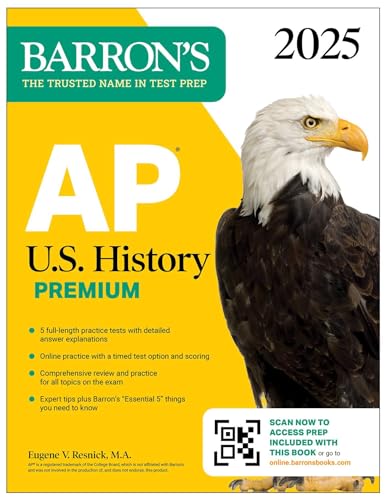 AP U.S. History Premium, 2025: Prep Book with 5 Practice Tests + Comprehensive Review + Online Practice (Barron's AP Prep) von Unknown