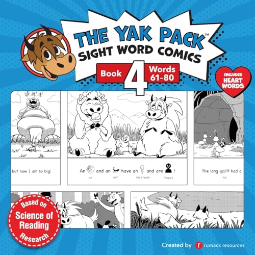 The Yak Pack: Sight Word Stories: Book 4: Comic Books to Practice Reading Dolch Sight Words (61-80): Sight Word Comics: Book 4: Comic Books to ... (The Yak Pack Comics Complete Series, Band 9)