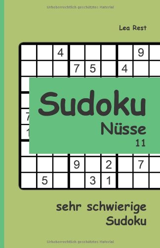 Sudoku Nüsse 11: sehr schwierige Sudoku von udv