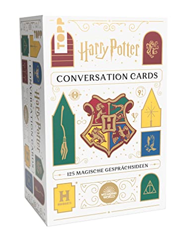 Harry Potter: Conversation Cards. Offizielle deutschsprachige Ausgabe: 125 magische Gesprächsideen zu den Filmen der Harry Potter Welt. Stabile Karton-Box mit 125 Karten, ausführliches Begleitbuch Harry Potter: Conversation Cards. Offizielle deutschsprachige Ausgabe: 125 magische Gesprächsideen zu den Filmen der Harry Potter Welt. Stabile Karton-Box mit 125 Karten, ausführliches Begleitbuch