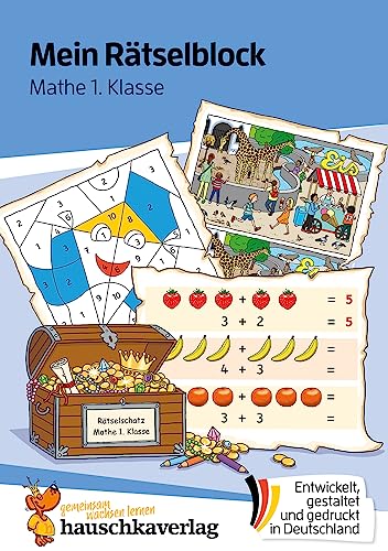 Mein Rätselblock Mathe 1. Klasse: Rätsel für kluge Köpfe mit Lösungen - Förderung mit Freude (Das Rätselbuch für die Grundschule, Band 691) von Hauschka Verlag GmbH