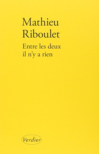 Entre les deux il n'y a rien: Roman von VERDIER