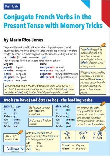 Conjugate French Verbs in the Present Tense with Memory Tricks: A Petit Guide