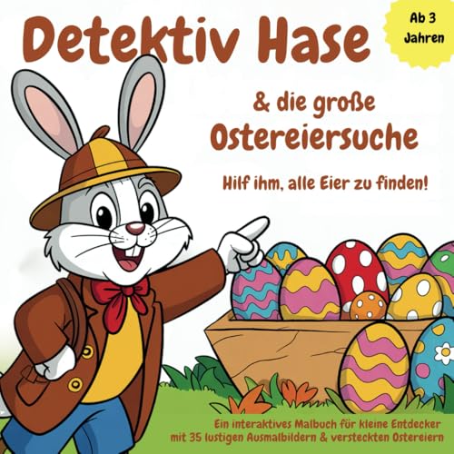 Ostereiersuche & Malbuch für Kinder – 35 Ausmalbilder mit versteckten Ostereiern | Spielerische Konzentrationsförderung & kreative Beschäftigung für kleine Entdecker ab 3 Jahren von Independently published