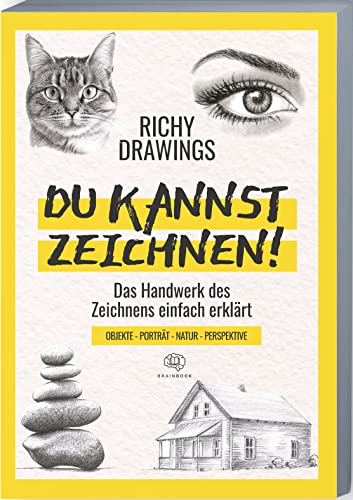DU KANNST ZEICHNEN!: Zeichnen lernen – schnell und einfach. Portraits, Objekte, Landschaft, Tiere und Perspektive zeichnen lernen (inkl. Videos): Das ... Natur - Perspektive (Zeichnen leicht gemacht) von BRAINBOOK