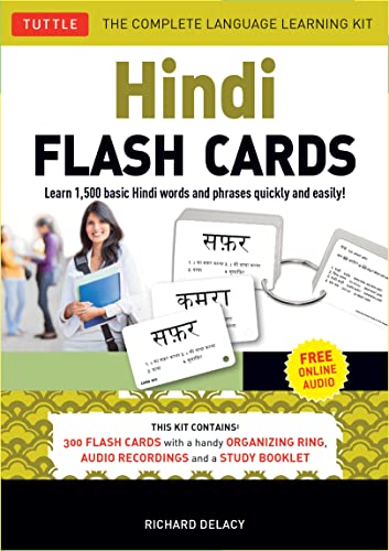 Hindi Flash Cards Kit: Learn 1,500 basic Hindi words and phrases quickly and easily!: Learn 1,500 basic Hindi words and phrases quickly and easily! (Online Audio Included)