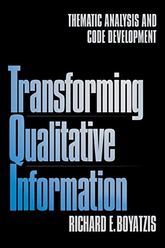 Transforming Qualitative Information: Thematic Analysis and Code Development von Sage Publications