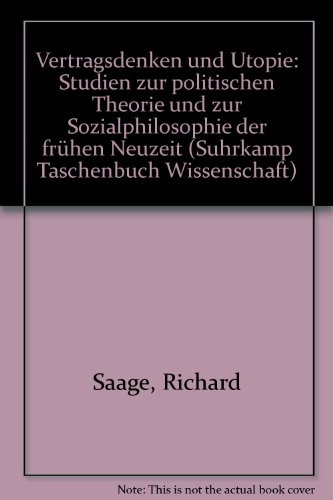 Vertragsdenken und Utopie von Suhrkamp
