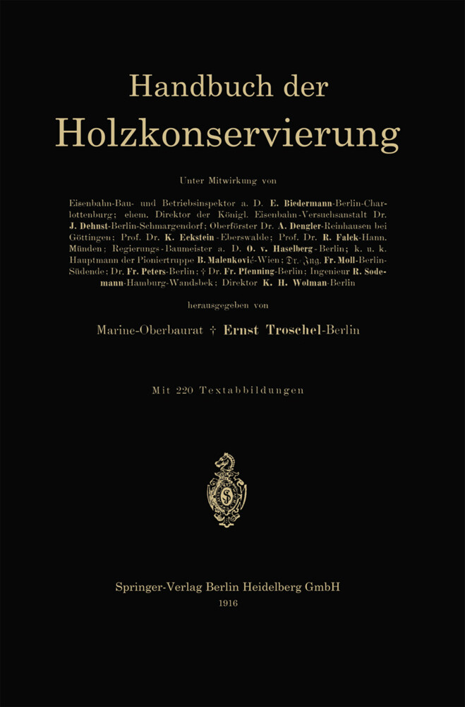 Handbuch der Holzkonservierung von Springer Berlin Heidelberg